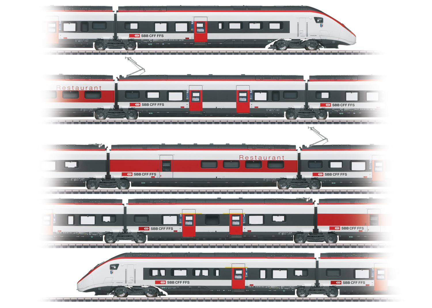 Class RABe 501 Giruno High-Speed Rail Car Train