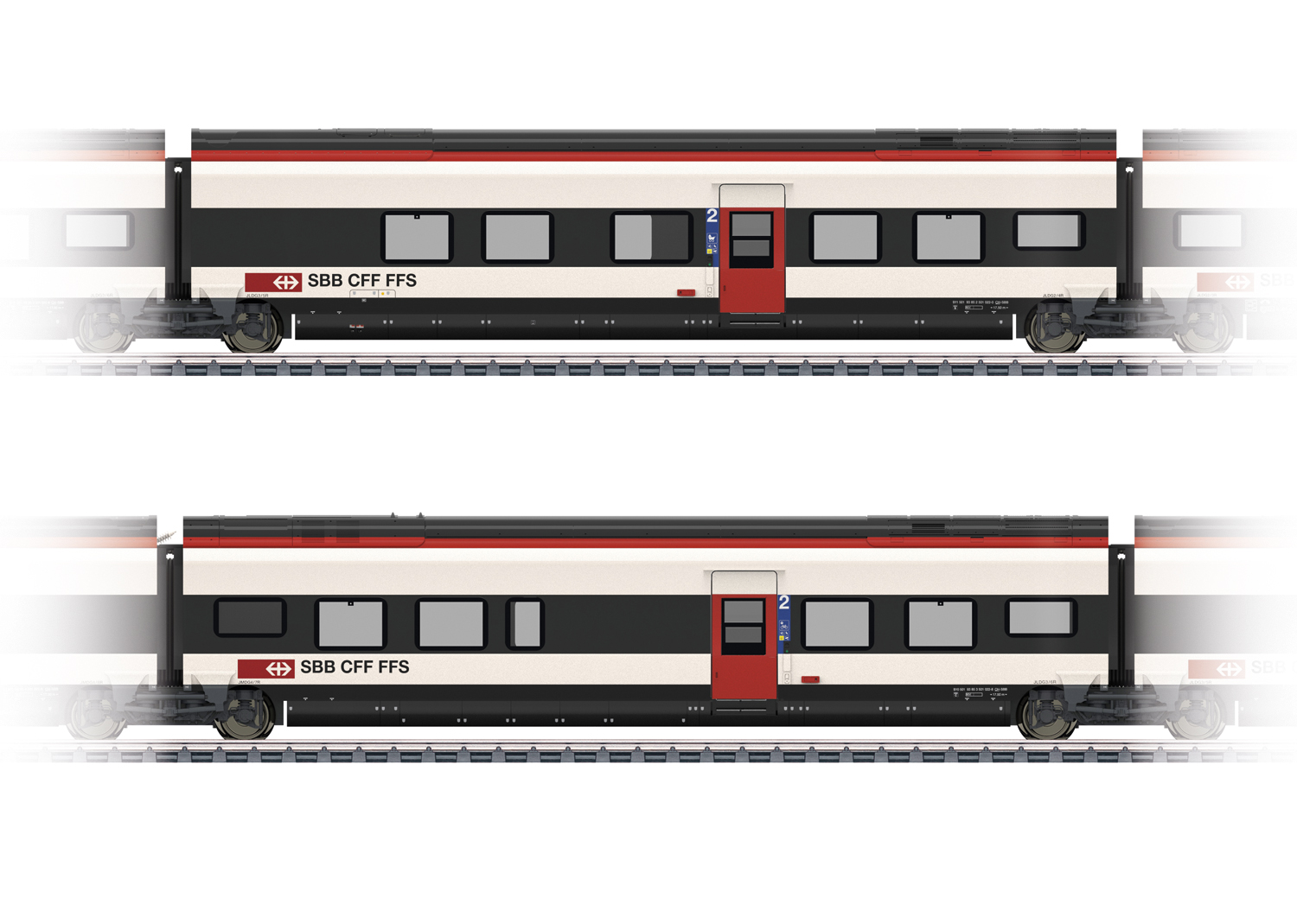 Add-On Car Set 1 for the Class RABe 501 Giruno